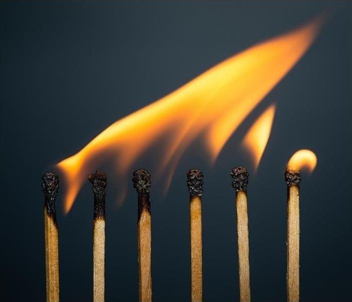 Matches burning