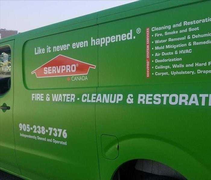 servpro green service van
